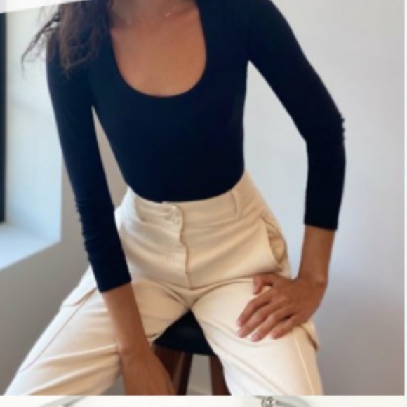 Wilfred Free scoop neck white long sleeve bodysuit - Picture 7 of 7